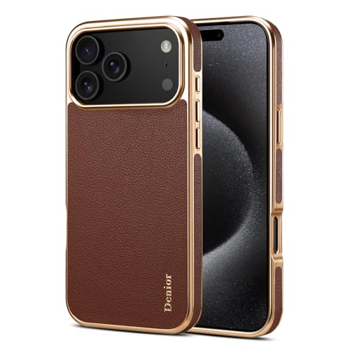 Coque iPhone 17 antichoc en cuir véritable pour éviter les rayures