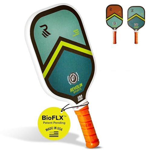 REVO Control Pickleball Paddle - Made in USA - 16mm Pickle Ball Paddle Made from Sustainable Materials - USAP Approved - Spin + Control