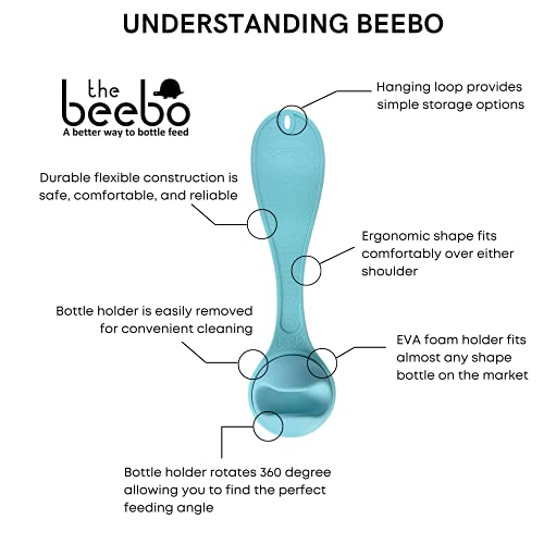 The Beebo Hands Free Bottle Holder, Upgraded – New And Improved, Teal | Baby Bottle Holder – Suitable For Most Bottle Sizes, Enhance Feeding Time For Parents And Caregivers| Anti Slip Free Hand Bottle #TOP1