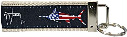 Guy Harvey Canvas Ribbon Nautical Key Rings