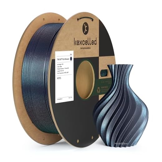 Kexcelled Burnt Titanium PLA Filament 1.75mm, Chameleon PLA 3D Printer Filament 1kg(2.2lbs) with Galaxy Glitter Effect, Changing Colors with Light and Angles for Christmas & Creative Projects