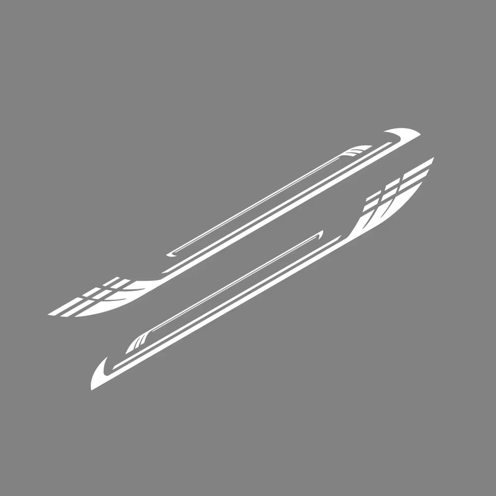 Car Body Sticker Side Stripes for Ford Transit Mk4 Mk5 Mk6 Mk7 (1991-2014) Waterproof Scratch Resistant Auto Vinyl Decal Exterior Decoration Accessories,White