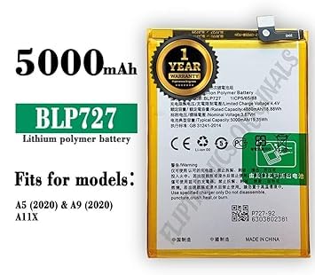 Image of BLP727 Battery for Oppo A5-2020 / A9-2020 CPH1931, CPH1959, CPH1937, CPH1939 Battery with 1 Year Warranty**** (I17)