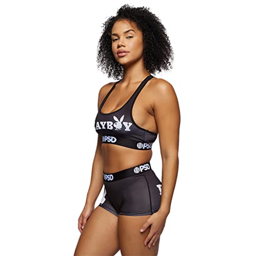 PSD Women's Playboy Logo Sports Bra, Black, L - Image 3