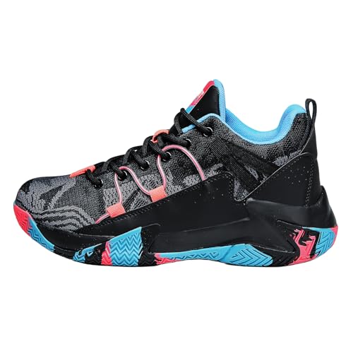 Image of SANEARDE Mens Basketball Shoes High Top Breathable Non Slip Outdoor Sneakers Cushioning Workout Shoes for Fitness