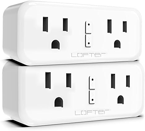 Plug Smart Mini Outlet - Wi-Fi Remote Control Plug Wireless Smart Dual Outlet Compatible with Alexa Echo Google Home IFTTT, Smart Socket No Hub Required (2 Pack)
