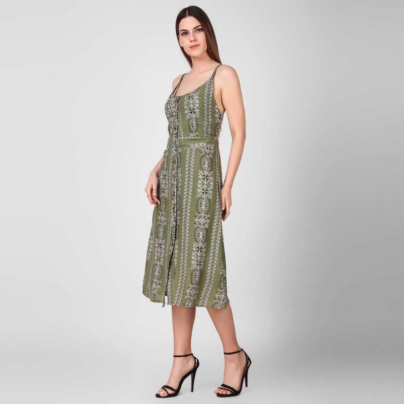 Image of Women's Rayon Western One Piece Dress for Meetings and Function - LDBD 003
