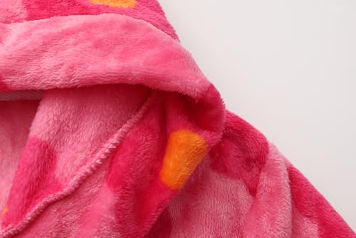 Image of Kids Hooded Bathrobe Girls Soft Plush Hooded Flannel Pajamas Sleepwear Boys Spa Robe