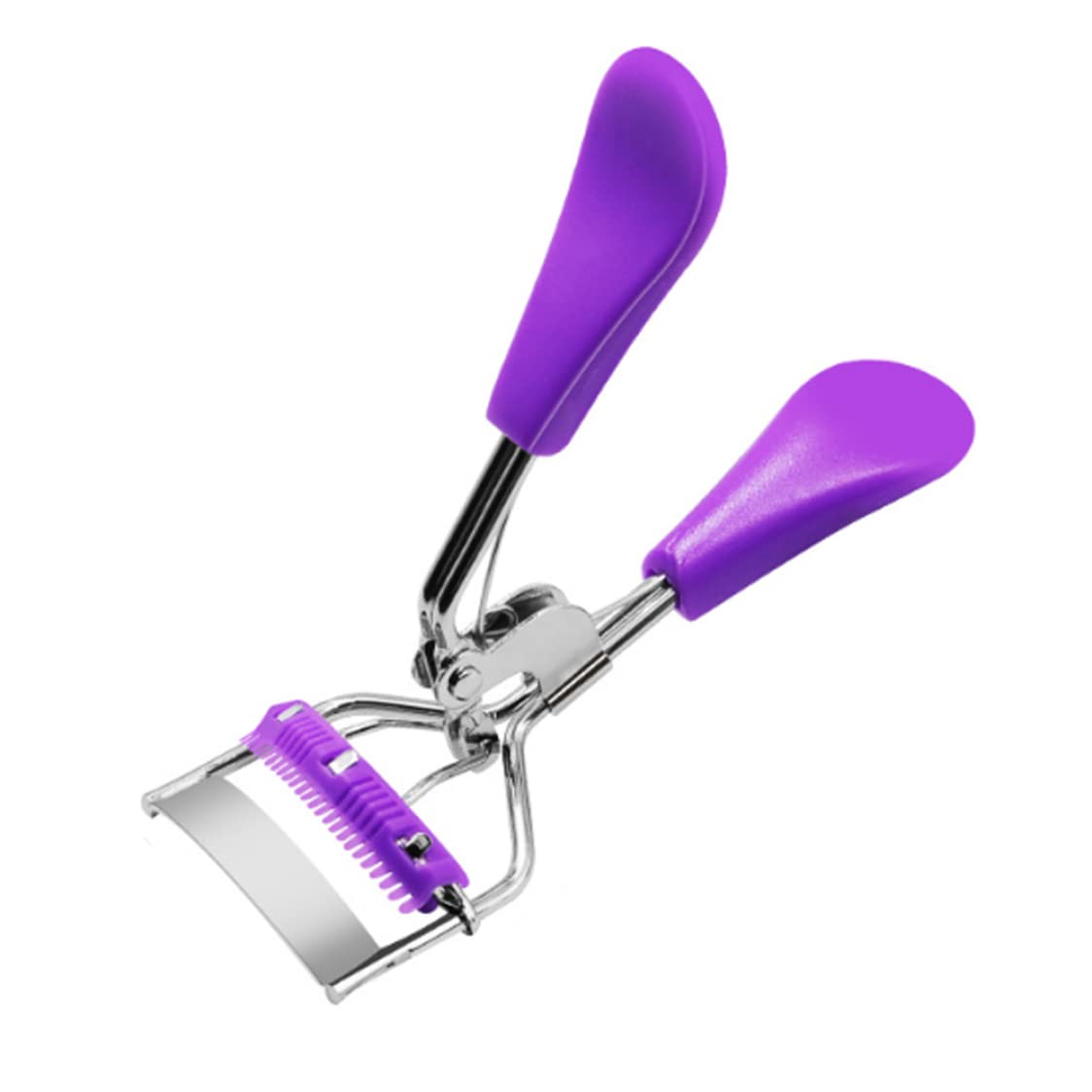 Rizador de pestañas con peine incorporado, curador de pestañas, clip de pestañas, herramienta de maquillaje profesional de maquillaje portátil de maquillaje parcial compacto para mujeres