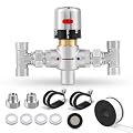 Moonshan Adjustable Temperature Bypass Sensor Valve Kit for Instant Hot Water Recirculating System Replacement for The Plastic Sensor Valve Compatible With 500800, 500805