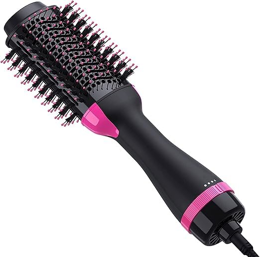 Image of Hot Air Brush 4 in 1 Hair Dryer Brush, One Step Hair Dryer & Volumizer with Ceramic Ionic Technology, 3 Heat Settings Blow Dryer Brush for Straightening Curling and Styling Hair