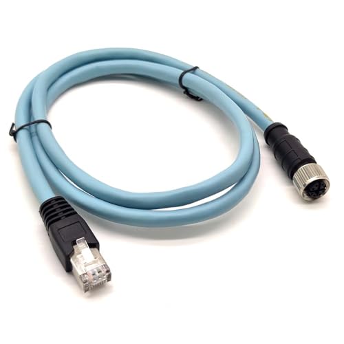 Cable Ethernet Industrial Cat7 1 m M12 a RJ45 miniatura 2