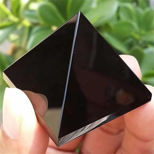 Pirámides de obsidiana de 7 cm, artesanías de cristal 5