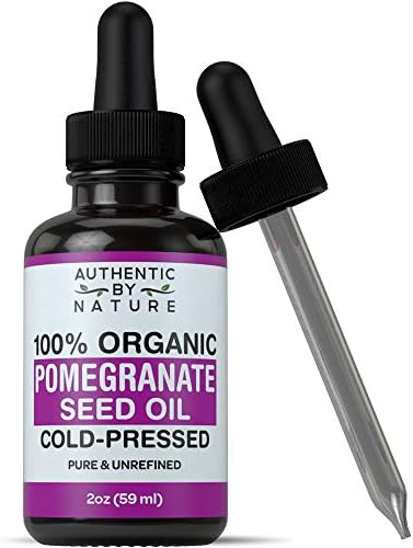 Organic Pomegranate Seed Oil. 100% Pure Unrefined Cold Pressed Essential Oil. Unclog Pores, Remove Dirt, Acne From Skin. Nourishes Hair and Scalp. Natural Antioxidant Moisturizer for Men and Women 2oz