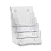 Dazzling Displays Clear Acrylic 4-Tier Brochure Holder for 6"W x 9"H - Half-Page - Material