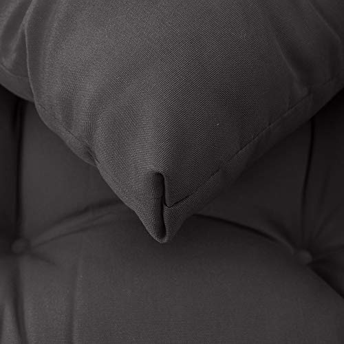 Image of QILLOWAY Indoor /Outdoor Square Seat Patio Cushion - 19-Inches,Pack of 4 (Dark Grey)