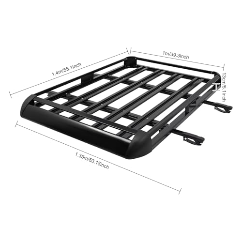 Baca coche cesta de carga ajustable para techo de SUV y coche universal 5