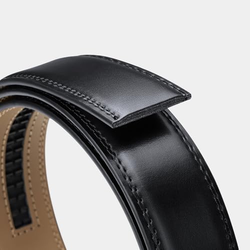 VANNANBA Genuine Leather Ratchet Belt Men Dress Belt for Men Automatic Buckle with Gift Box2