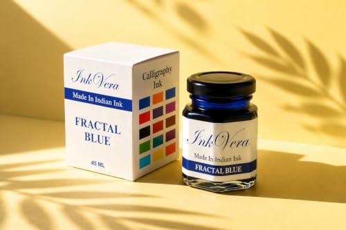 Image of InkVera Fractal Blue Calligraphy Ink, 45 ml