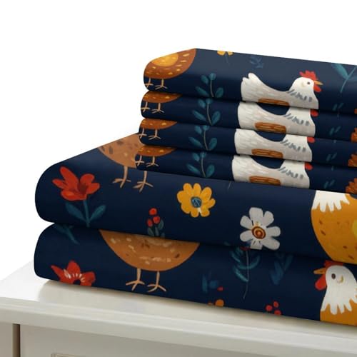 Parure de lit poulet 140x200抗过敏 microfibre douce pour enfants - 7