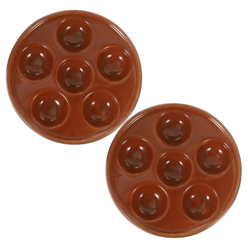 WEKADRIN 2pcs Ceramic Escargot Baking Pan Kitchen Utensil for Cooked Snails Dishwasher Safe Ergonomic Design Even Heating for