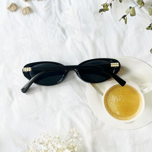 OZPYKAE etro 90s Women Men Oval Sunglasses,Vintage Small Face UV400 Protection Tiny Sun Glasses4