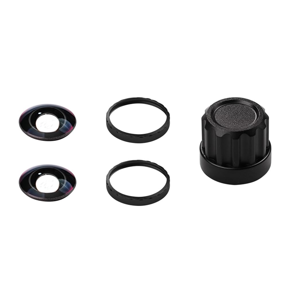 Lens Replacement Kit for Insta360 X5, Portbale [2 Pcs] Optical Glass Cover with Removal Tool + 2 Black Base, Easy Installation, Lens Guard Camera Kit for Insta 360 X5 Accessories