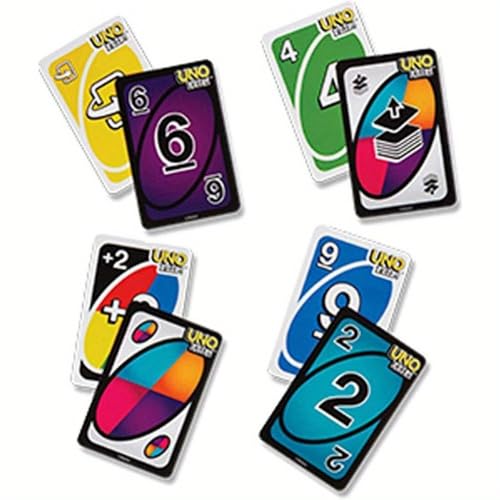 Image of Classic Card Game - 112 Colorful Cards | Fun Family & Party Game | 2-10 Players | Easy to Learn | Ages 7+ | Fast-Paced Colour & Number Matching Game for Kids & Adults (UNO Flip)