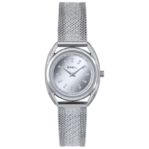 BREIL Mujer Petit Charme dial Plata Solo Movimiento - 2 Cuarzo LANZAS y Malla Plata Acero...