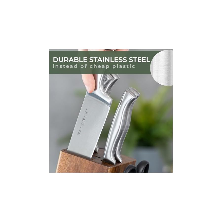 WALDWERK-Knife-Set-7pcs-Kitchen-Knife-Set-with-Block-and-Integrated-Sharpener-Kitchen-Knife-Set-Knife-Block-Set-Kitchen-Knifes-Knives-Set-for-Kitchen-Knife-Block-Knife-Set-with-Block WALDWERK Knife Set - 7pcs Kitchen Knife Set with Block and Integrated Sharpener - Kitchen Knife Set - Knife Block Set - Kitchen Knifes - Knives Set for Kitchen - Knife Block - Knife Set with Block