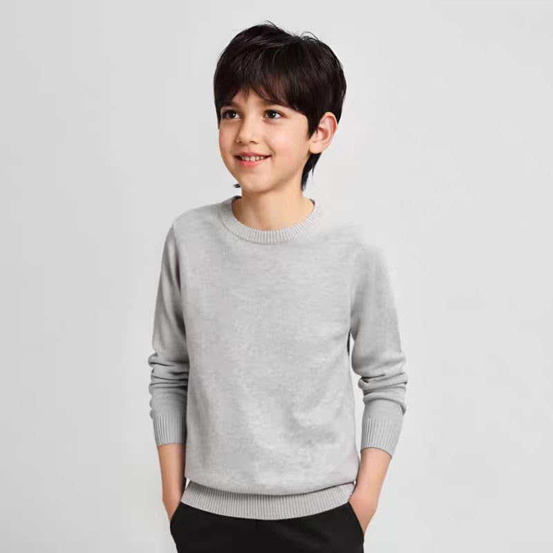 Image of POBIDOBY Sweater for Girls & Boys, Purcotton Pullover Knit Sweater for Uniform