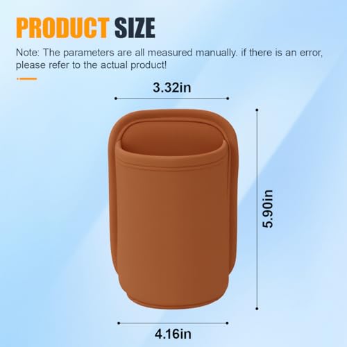 Portavasos de cuero para carro YoRise, clip resistente miniatura 2