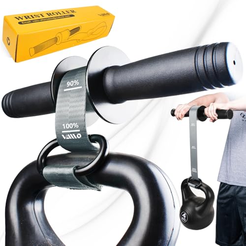 Image of VAIIO Forearm Strengthener and Wrist Roller with Quick Locking Mechanism - Durable PVC Anti-Slip Grip Handles - Perfect for Men and Women - Ideal for Hand, Wrist, and Forearm Strength Training
