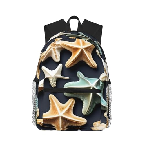 Mochila resistente al agua y ligera con estampado de estrellas