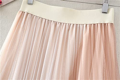 Jupe en tulle taille haute légère et fluide pour l'été - 3