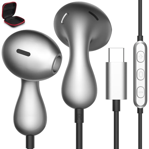 MACLE タイプc イヤホン 有線 インイヤー型 対応iPhone 17 16 Pro Max 15/iPad 10 A16/Galaxy S24 S25 Ultra A16 A17 Flip6/Pixel 10 9a 8a マイク付き 通話可能 対応X