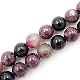 Precious gemstone beads for jewelry making, 100% natural AAA grade, sold per bag 2 strands inside (Tourmaline, 4mm)