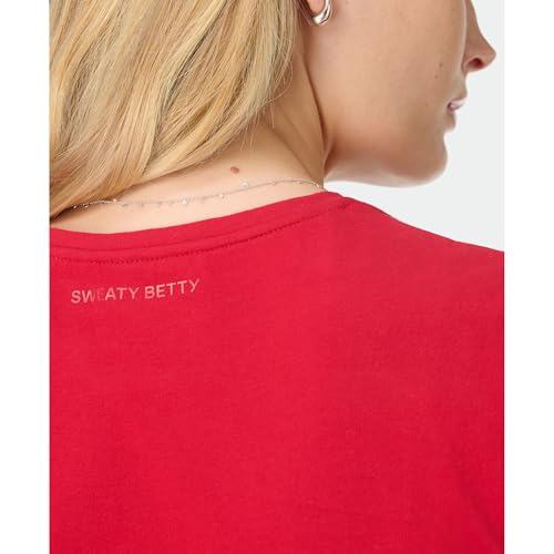 Sweaty Betty Women's Casual Fitted Essential Sculpt Short Sleeve Crew Neck T-Shirt T Shirt, Pepper Red, Large by Sweaty Betty - Image 6