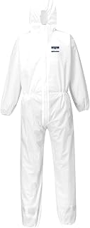 Portwest 5 Stück Chemie Schutzanzug Kat 3, Typ 5 und 6 Gr. S bis 4XL - Antistatisch
