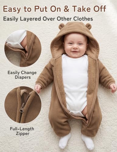 Babymine Newborn Baby Boy Clothes 0-3 Months Girl Halloween Costume Brown - image 7