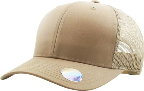 Image of Classic 6 Panel Cotton Twill Mesh Trucker Cap Hat Adjustable Snapback Hat