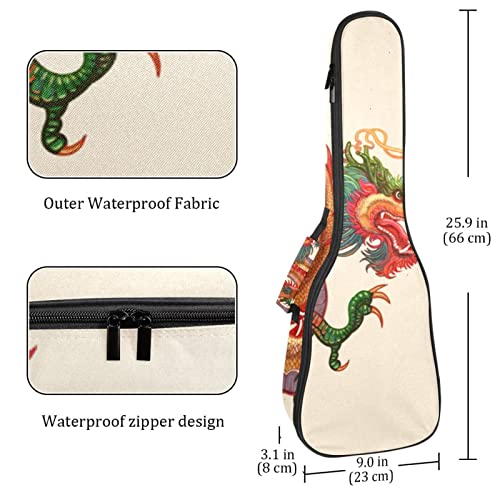 Housse de transport pour ukulélé de concert en forme de dragon chinois avec rembourrage de 10 mm d’épaisseur et… - Les Beatles, Paul McCartney, John Lennon, RIngo Starr, George Harrison Housse de transport pour ukulélé de concert en forme de dragon chinois avec rembourrage de 10 mm d'épaisseur et… – Image 5