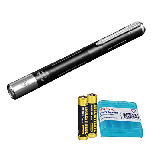 Fenix LD05 V2.0 High CRI & UV 2X AAA Penlight with Batteries and LumenTac Battery Organizer