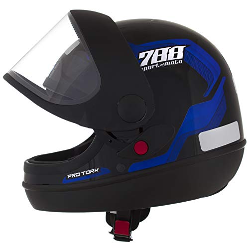 Pro Tork Capacete Sport Moto 788 56 Preto/Azul