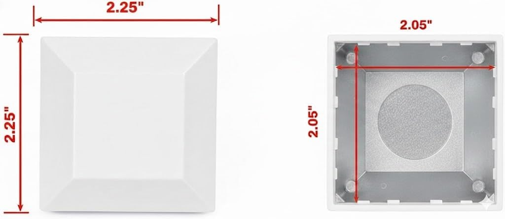 Aluminum Fence Post Caps for True 2" x 2" Pressure Fit- White (4Pack)