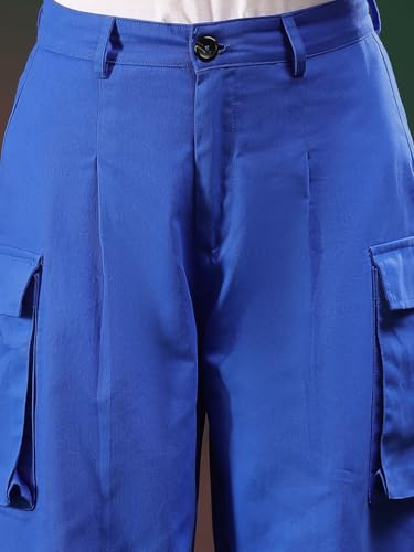 Image of KOTTY Women's High Rise Relaxed || Straight || Joggers Fit Cargo's for Pants || Trousers