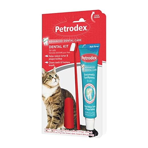 Petrodex Cat Dental Care Kit, Toothbrush & Toothpaste, Malt, 2.5oz