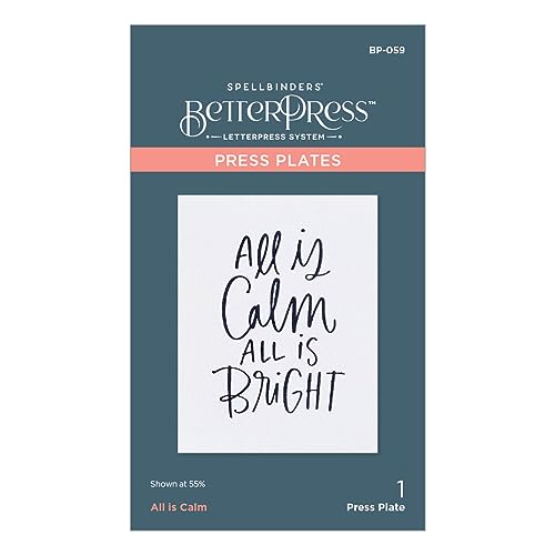 Spellbinders All is Calm Press Plate, Metal