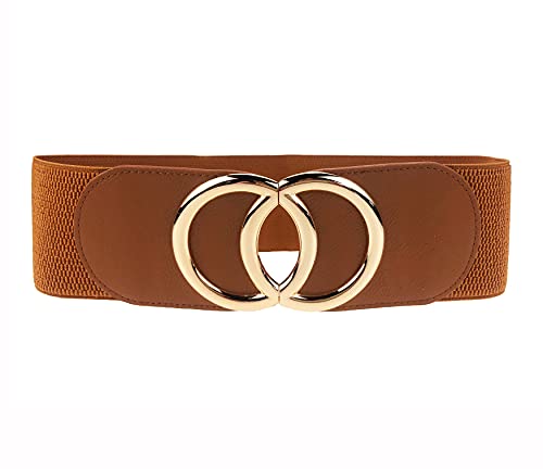 Swtddy Women's Elastic Wide Stretchy Waist Cinch Belt Waistband For Dresses3