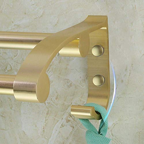 Étagère de salle de bain en aluminium or 58 cm sans perçage - 5
